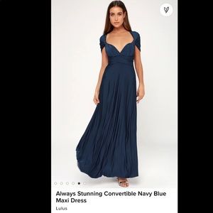 Lulus Always Stunning Convertible Navy Blue Maxi Dress
